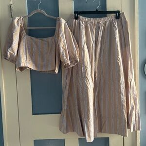 Aerie Cropped Top and Skirt Set